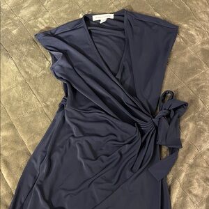 Elegant Navy Wrap Dress